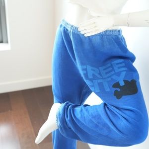 FREECITY LetsGo OG Super Vintage Sweatpant Electric Blue Rabbit - Size: Small S